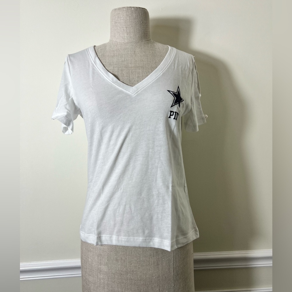 PINK Victoria's Secret Dallas Cowboys V-Neck Tee - Picture 2 of 7